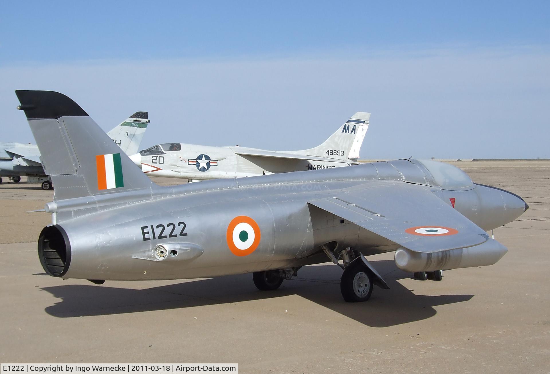 E1222, Hindustan Gnat F1 C/N Not found E1222, Folland (Hindustan) Gnat F1 (minus tailplanes) at the Mid-America Air Museum, Liberal KS