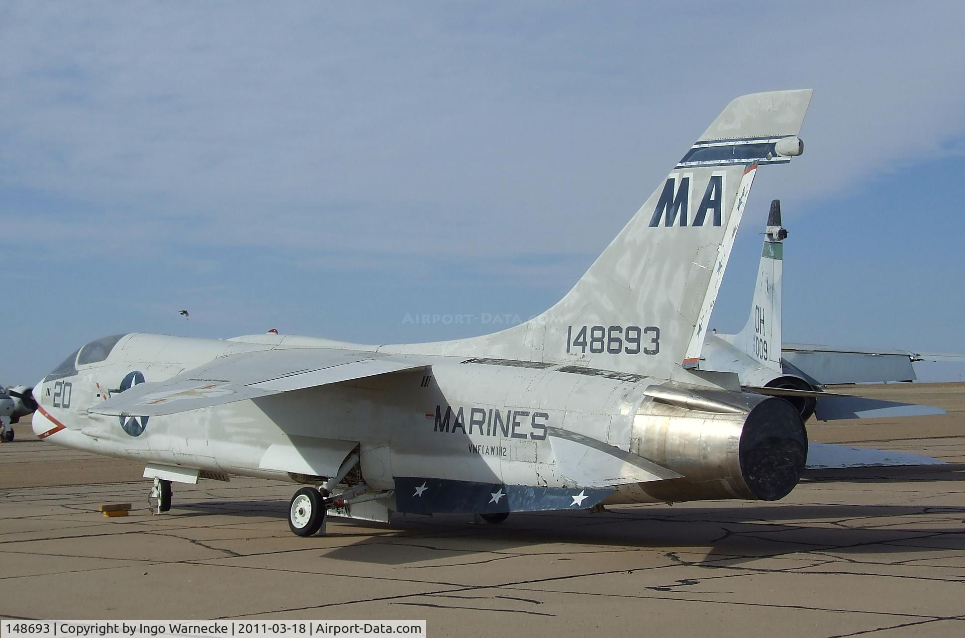148693, Vought F-8D Crusader Crusader C/N 913, Vought F-8H Crusader at the Mid-America Air Museum, Liberal KS