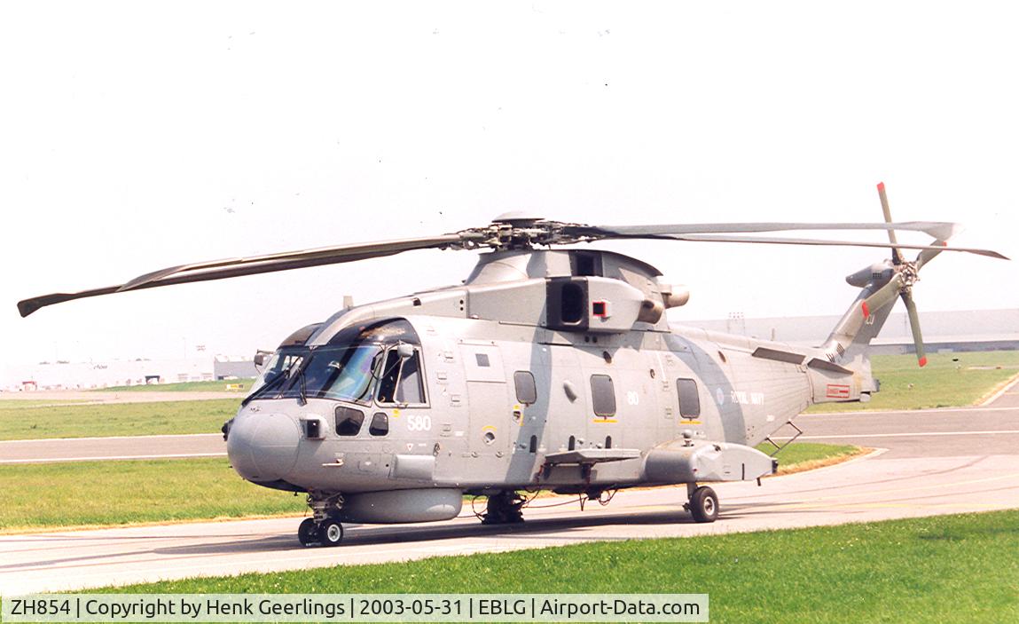 ZH854, AgustaWestland EH-101 Merlin HM1 (Mk111) C/N 50139/RN34, Heli Meet Bierset May 2003
