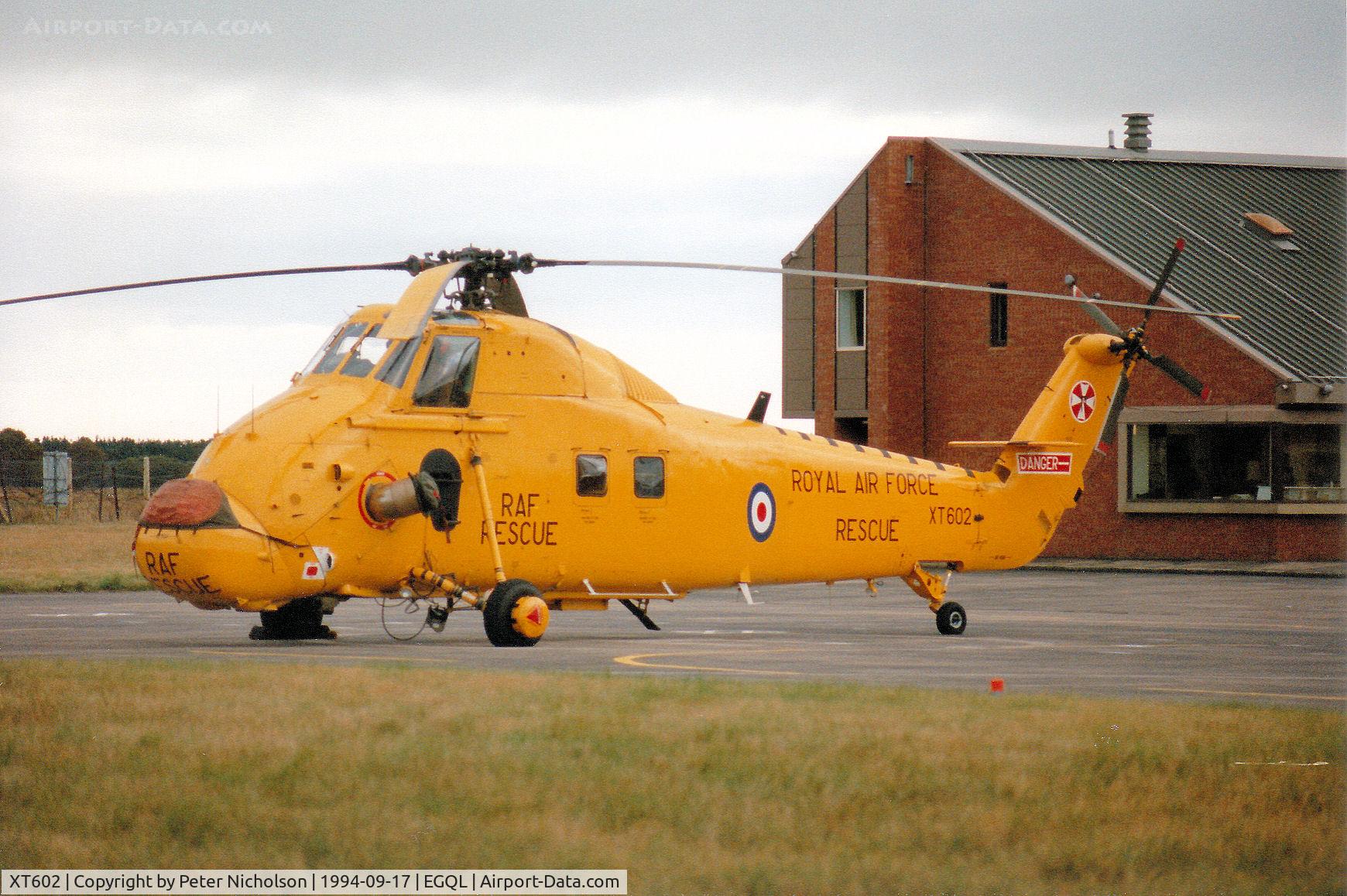 XT602, 1966 Westland Wessex HAR.2 C/N WA529, Wessex HAR.2 of 22 Squadron based at RAF Leuchars on display at the 1994 RAF Leuchars Airshow.