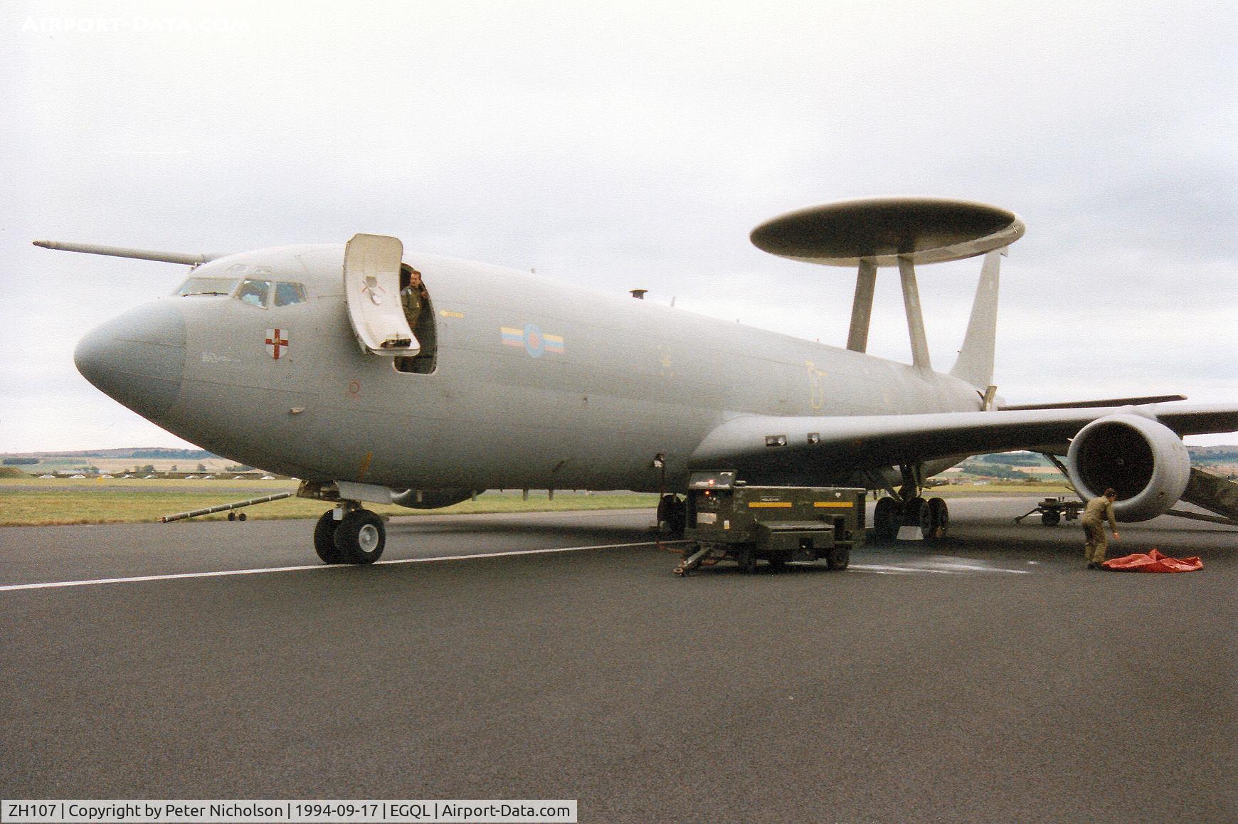 ZH107, 1991 Boeing E-3D Sentry AEW.1 C/N 24499, Sentry AEW.1 of 8 Squadron at RAF Waddington  on display at the 1994 RAF Leuchars Airshow.
