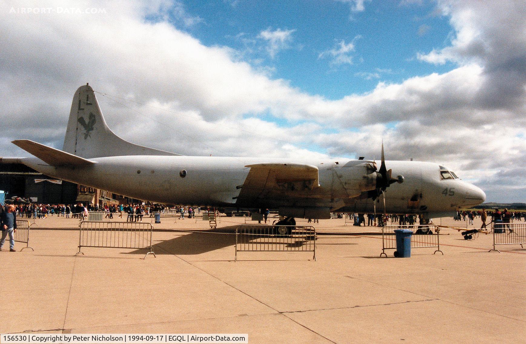 156530, Lockheed P-3C Orion C/N 285A-5524, P-3C Orion of NAS Jacksonville-based Patrol Squadron VP-30 on display at the 1994 RAF Leuchars Airshow.