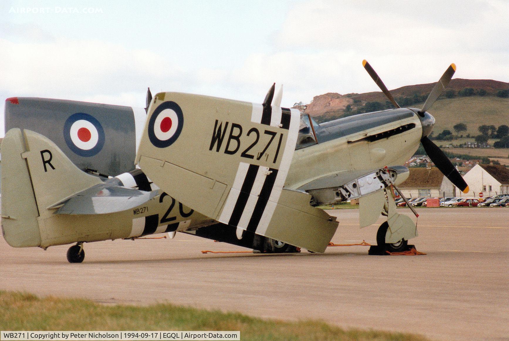 WB271, 1949 Fairey Firefly AS.5 C/N F.8497, Firefly AS.5 of the Royal Navy Historic Flight on the flight-line at the 1994 RAF Leuchars Airshow.