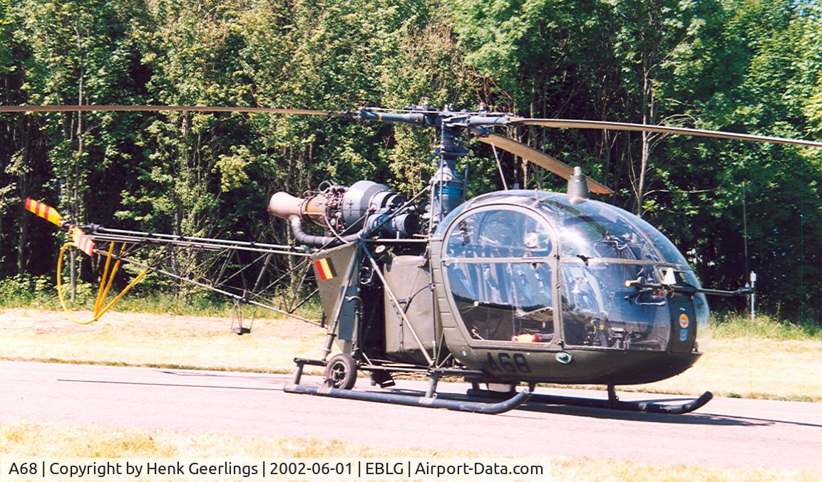 A68, 1968 Sud Aviation SA-318C Alouette II Astazou C/N 2068, Belgian AF , Heli Meeting at Bierset AFB