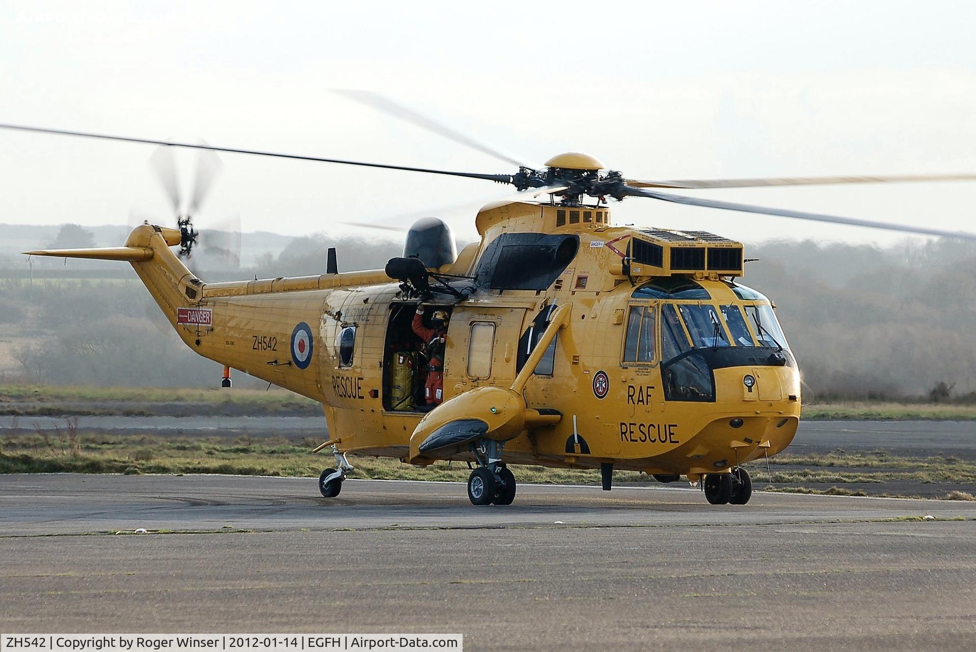 ZH542, Westland Sea King HAR.3A C/N WA1008, Sea King of A Flight 22 Squadron RAF about to take off for it's base at RMB Chivenor.