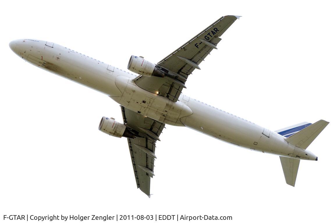 F-GTAR, 2008 Airbus A321-212 C/N 3401, After take-off the destination is westward to CDG.......