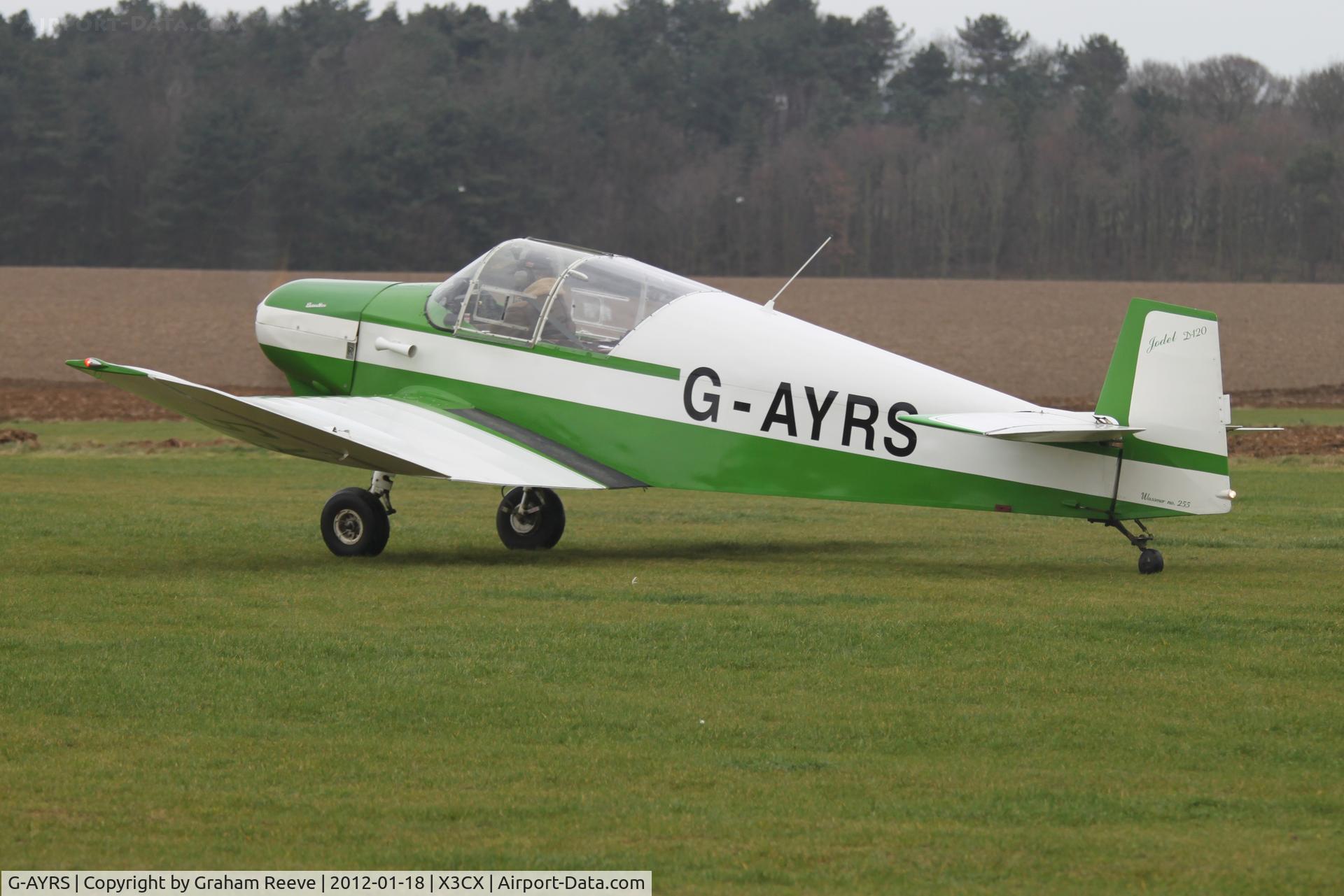 G-AYRS, 1964 Wassmer (Jodel) D-120 Paris-Nice C/N 255, about to depart from Northrepps.