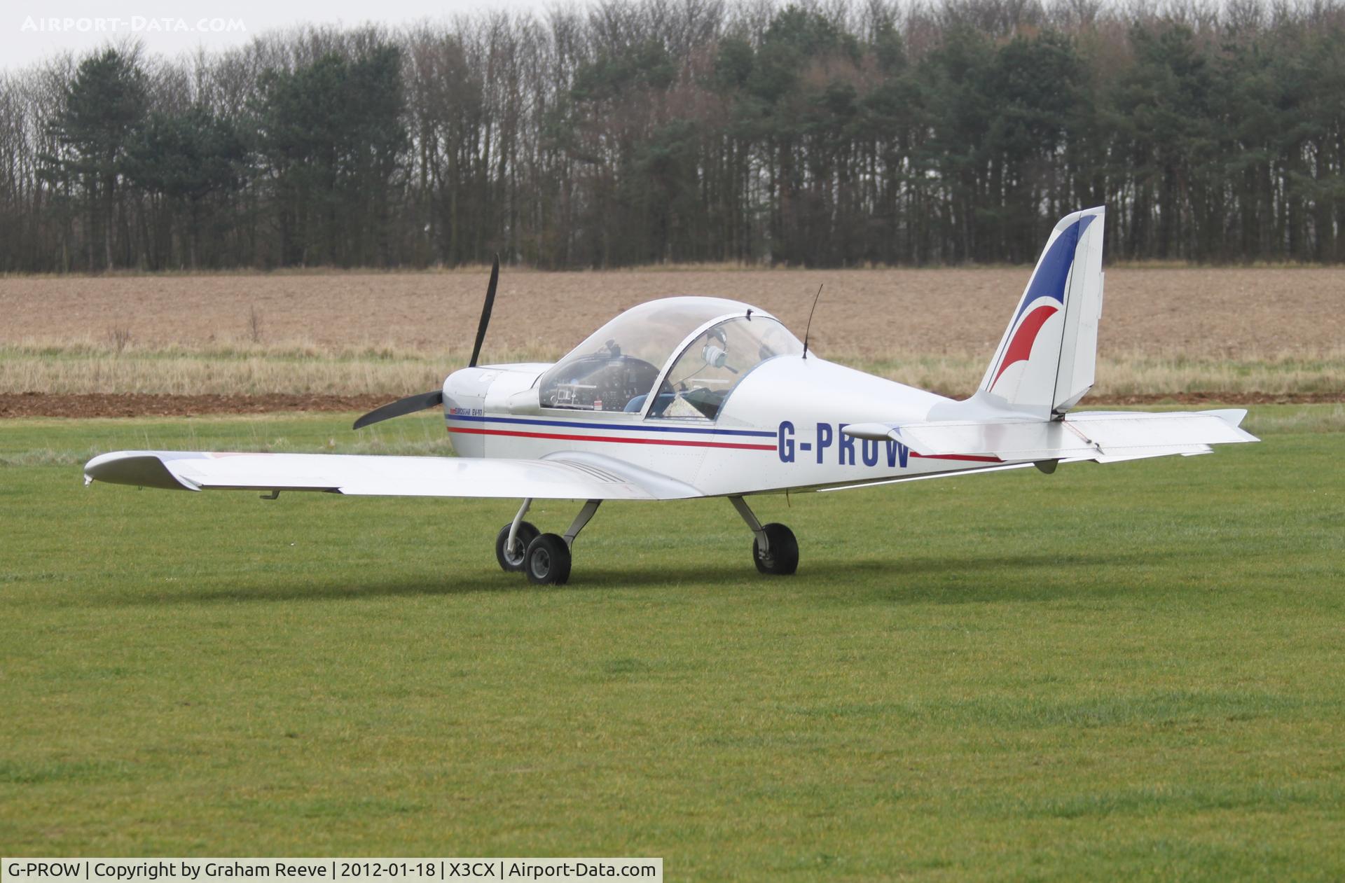 G-PROW, 2002 Aerotechnik EV-97 Eurostar C/N PFA 315-13968, Parked at Northrepps.