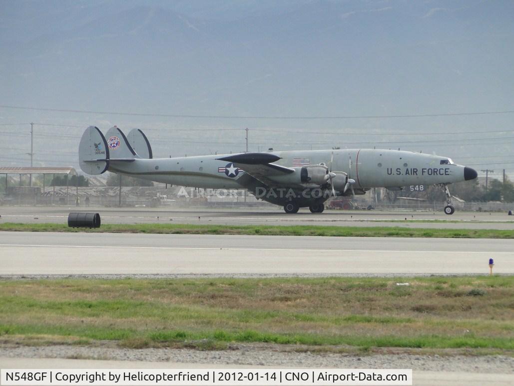 N548GF, 1955 Lockheed EC-121T Warning Star C/N 4363, Slowing down after landing