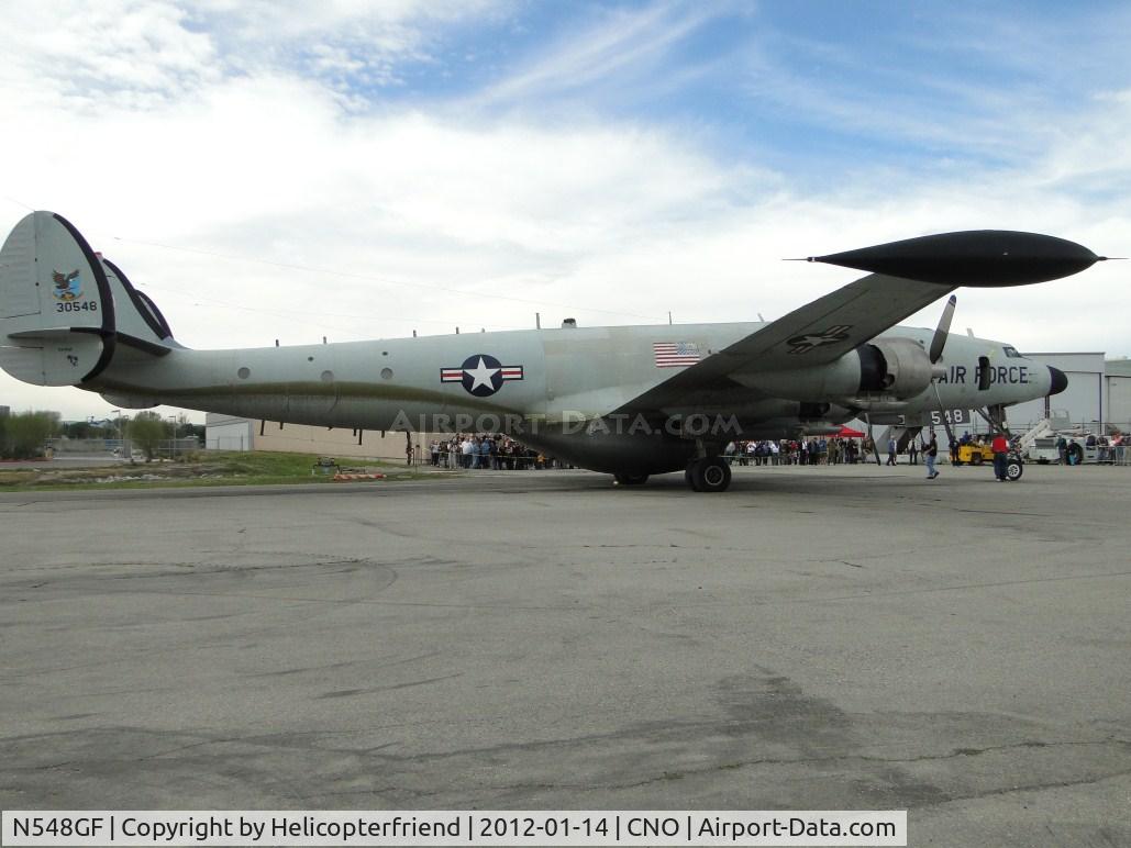 N548GF, 1955 Lockheed EC-121T Warning Star C/N 4363, Stopped outside Yank's Air Museum, notice oil stripe from wing to rear