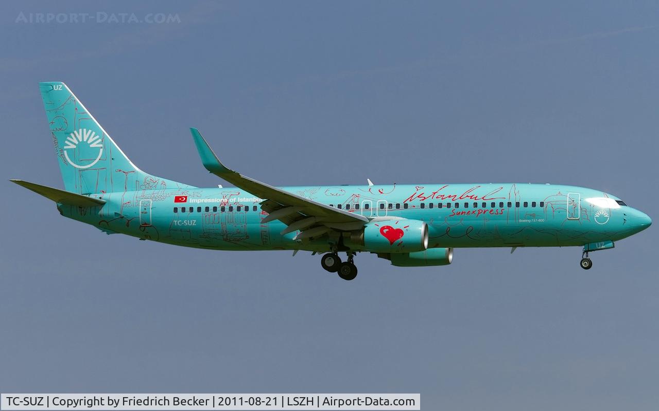TC-SUZ, 2008 Boeing 737-8HX C/N 29649, on final
