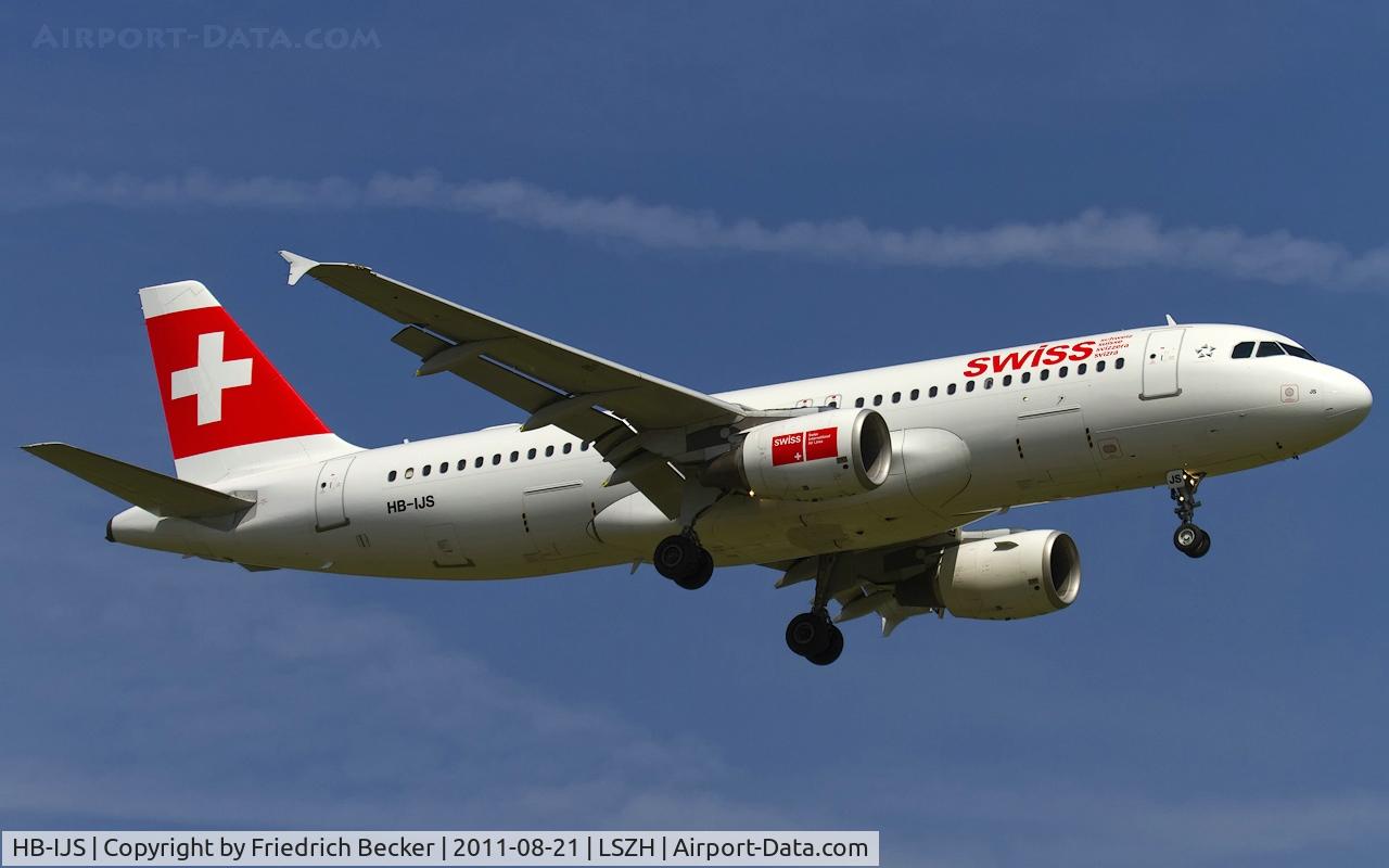 HB-IJS, 1998 Airbus A320-214 C/N 782, on final