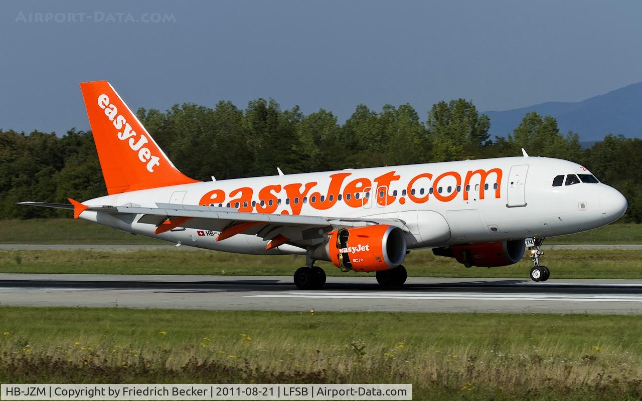 HB-JZM, 2004 Airbus A319-111 C/N 2370, descelerating after touchdown