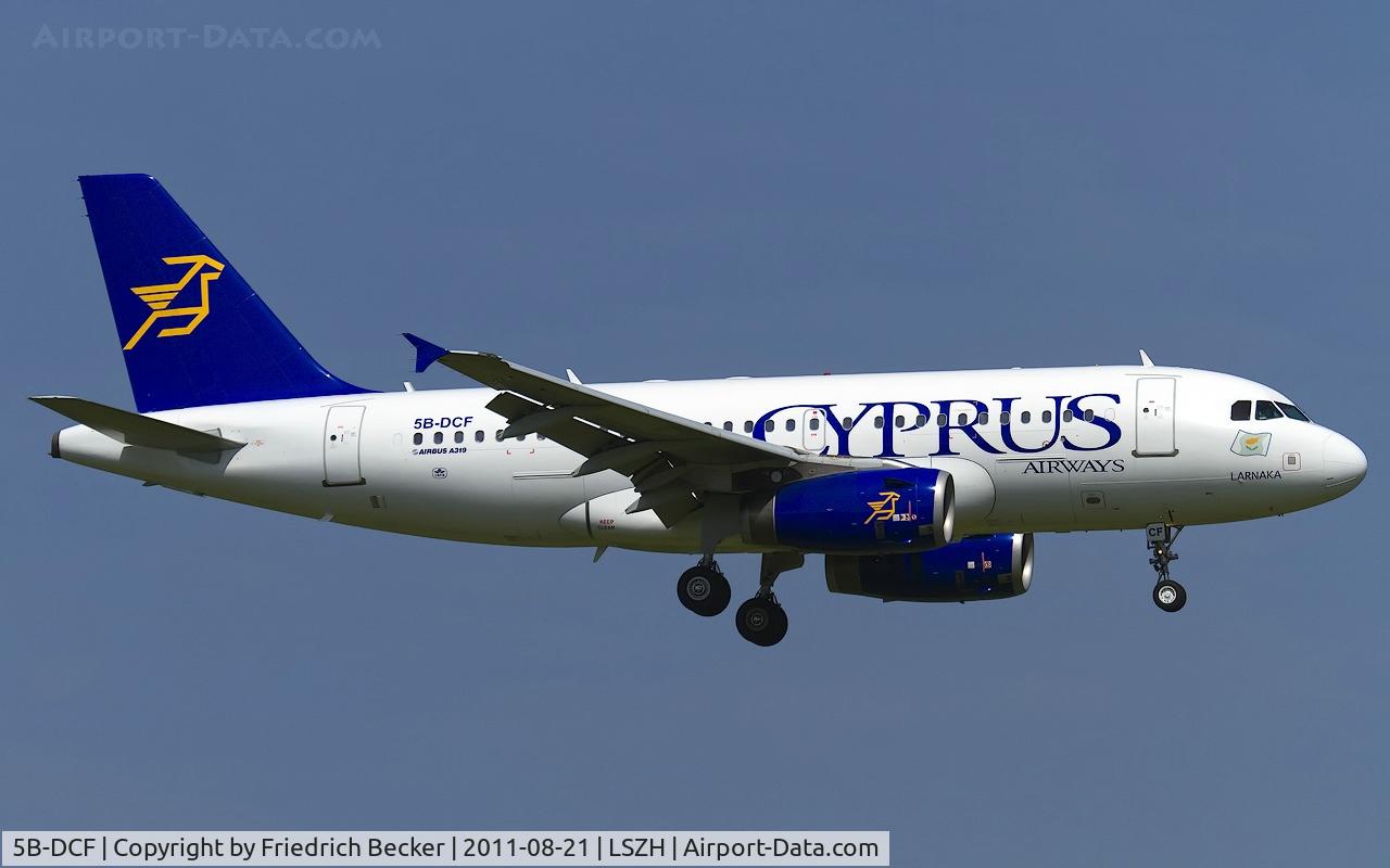 5B-DCF, 2006 Airbus A319-132 C/N 2718, on final