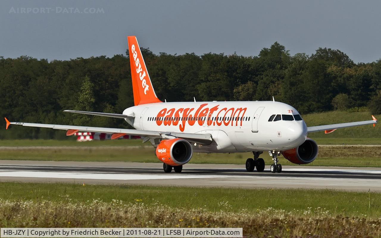 HB-JZY, 2010 Airbus A320-214 C/N 4196, departure from Basel