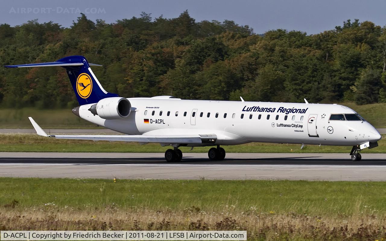 D-ACPL, 2002 Canadair CRJ-701ER (CL-600-2C10) Regional Jet C/N 10076, departure from Basel