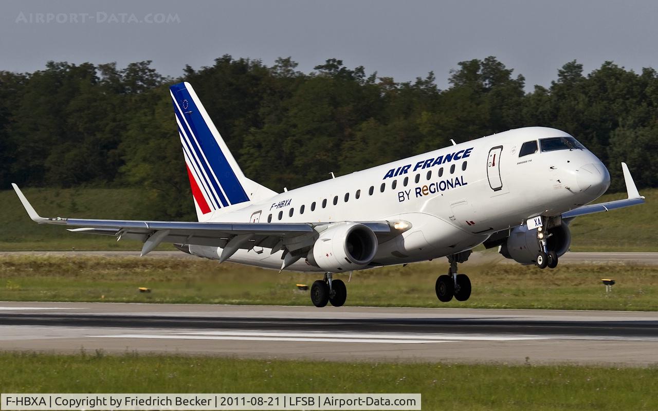 F-HBXA, 2008 Embraer 170LR (ERJ-170-100LR) C/N 17000237, about to touchdown