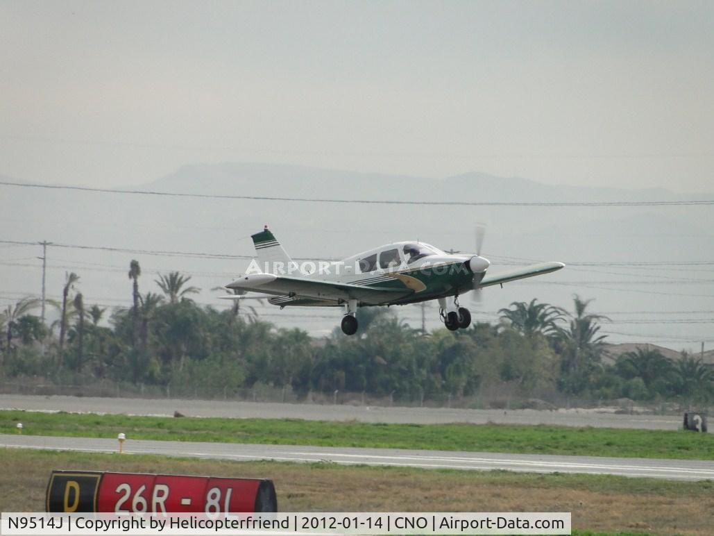 N9514J, 1966 Piper PA-28-180 C/N 28-3637, Lifting off from runway 26R