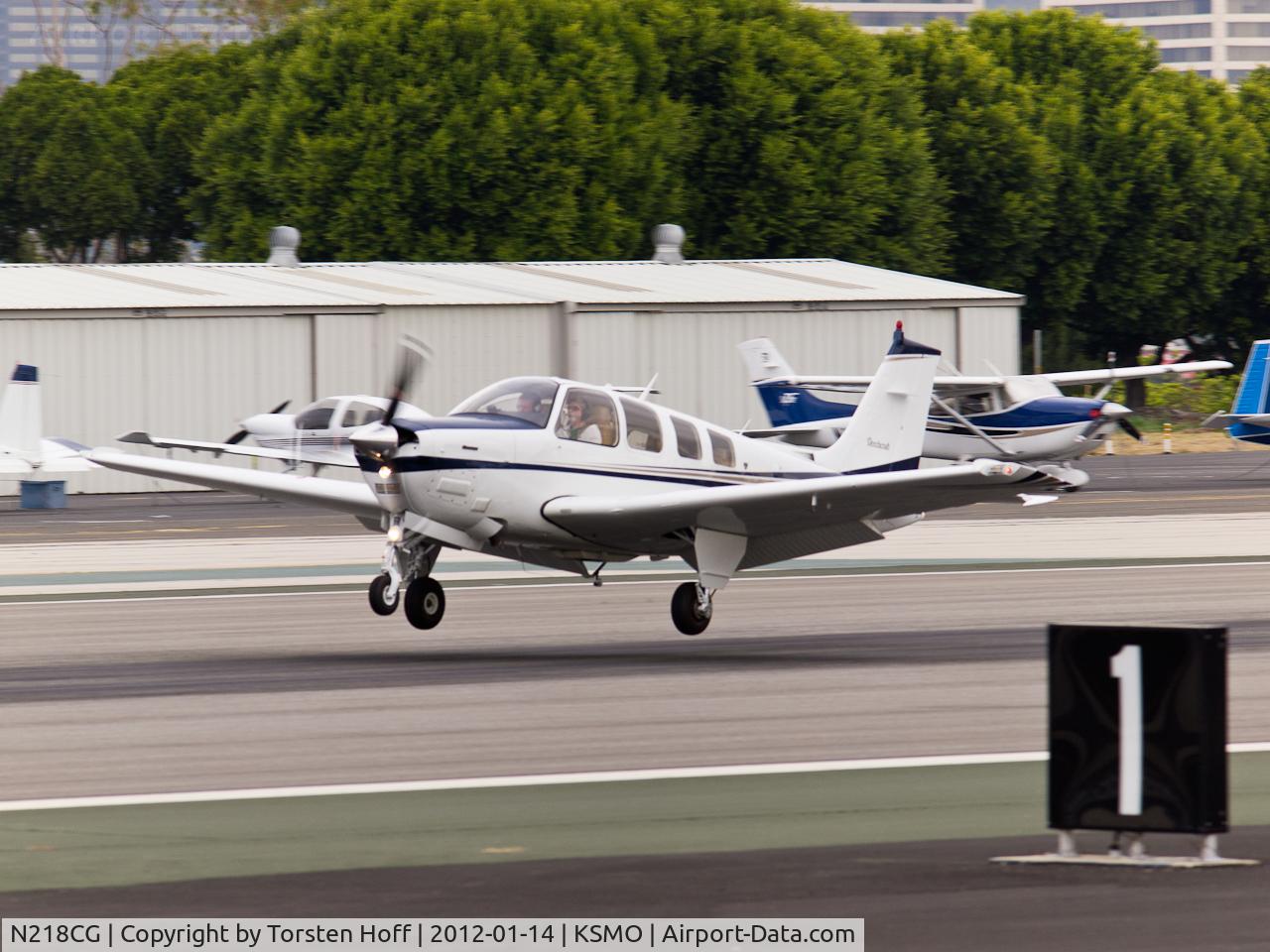 N218CG, 1980 Beech A36 Bonanza 36 C/N E-1741, N218CG arriving on RWY 21