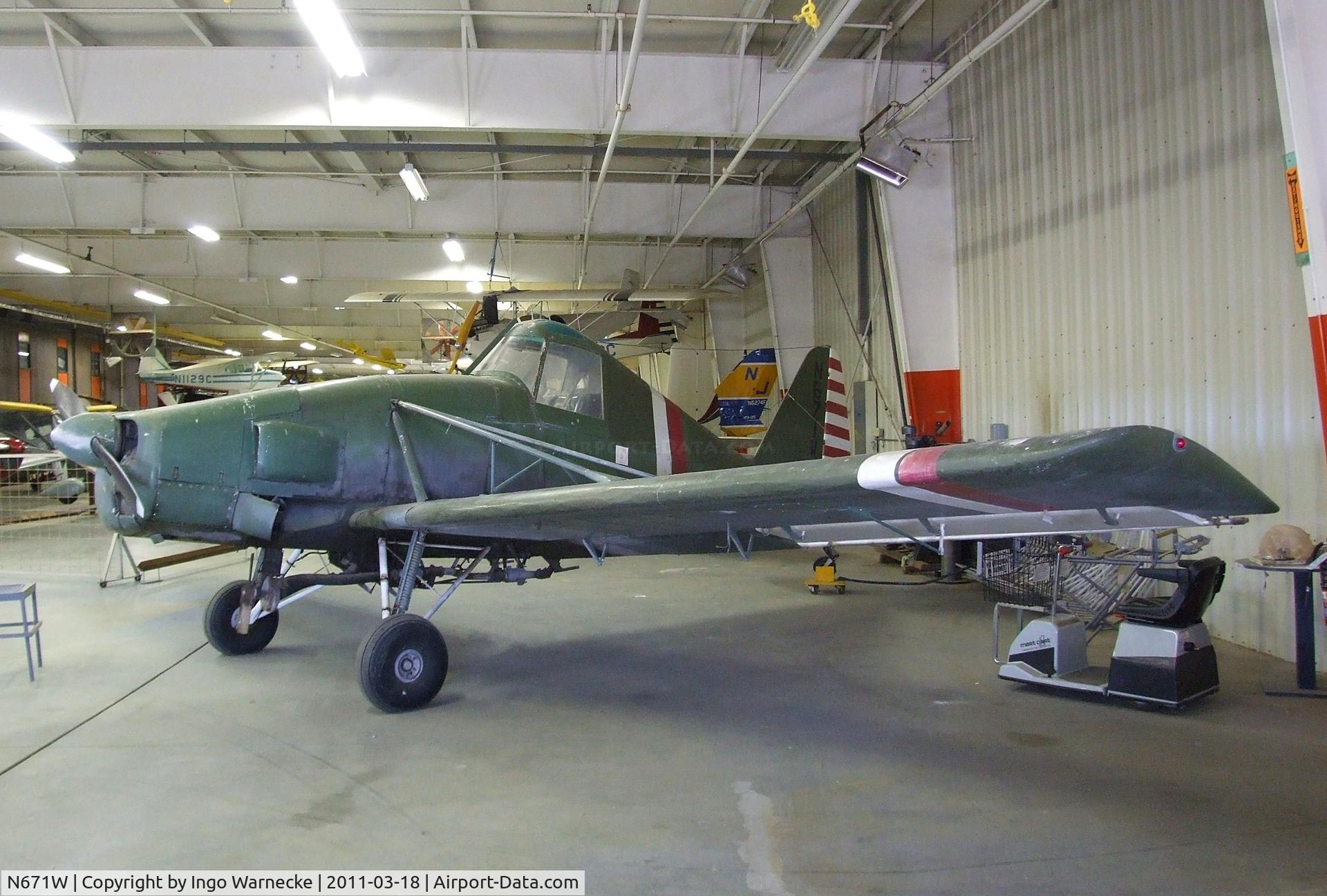 N671W, 1968 Aero Commander Callair A-9B C/N 1382, Aero Commander (IMCO) CallAir A-9B at the Mid-America Air Museum, Liberal KS