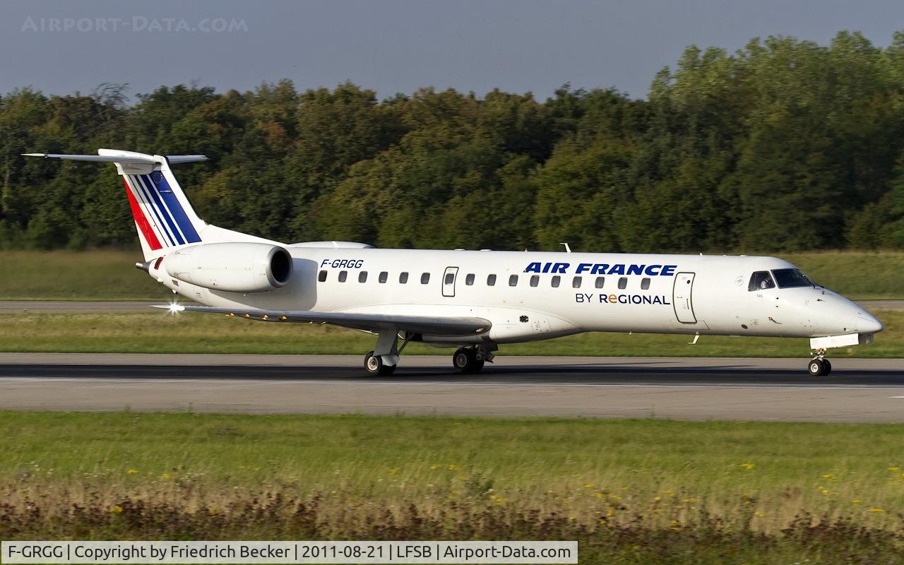 F-GRGG, 1999 Embraer ERJ-145EP (EMB-145EP) C/N 145118, departure from Basel