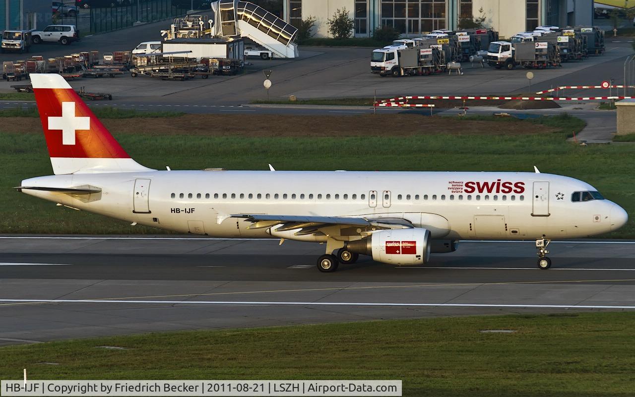 HB-IJF, 1995 Airbus A320-214 C/N 562, departure from Zürich