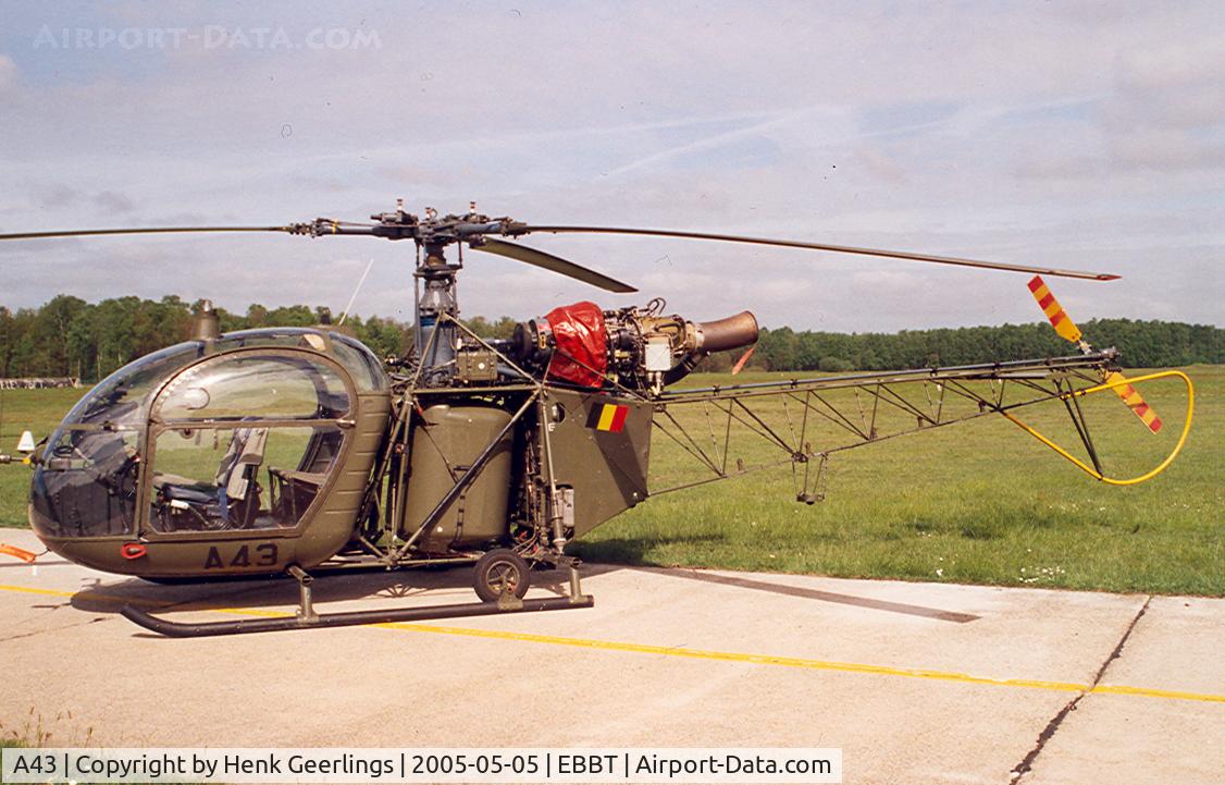 A43, Sud Aviation SA-318C Alouette II C/N 1960/588C-A43, Belgian Army