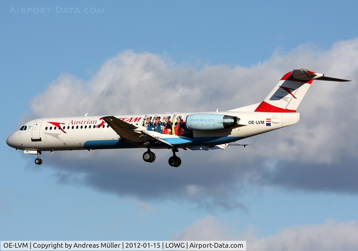 OE-LVM, 1991 Fokker F100 (F-28-0100) C/N 11361, Austria Ski Team