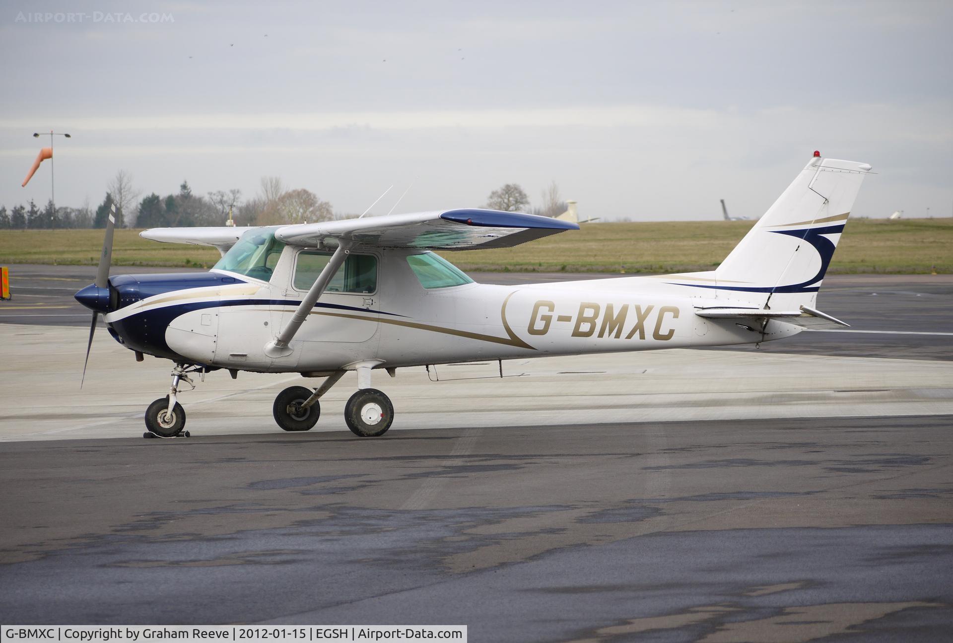 G-BMXC, 1977 Cessna 152 C/N 152-80416, Parked at Norwich.
