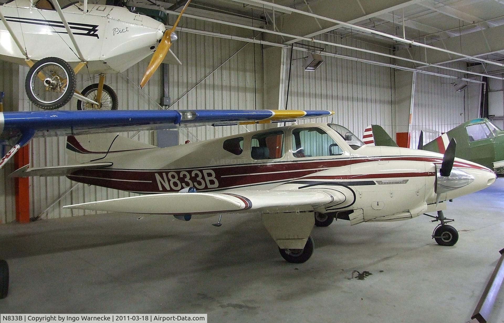 N833B, 1959 Beech 95 Travel Air C/N TD-211, Beechcraft 95 Travel Air at the Mid-America Air Museum, Liberal KS