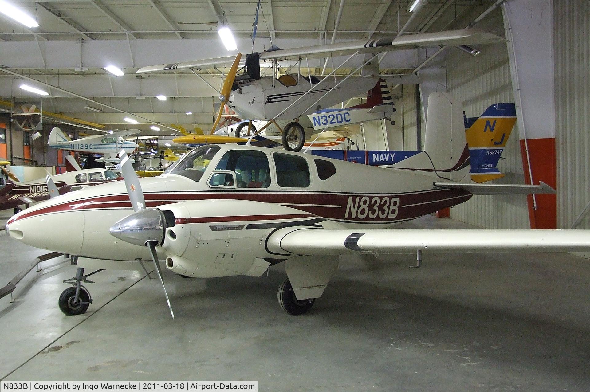 N833B, 1959 Beech 95 Travel Air C/N TD-211, Beechcraft 95 Travel Air at the Mid-America Air Museum, Liberal KS
