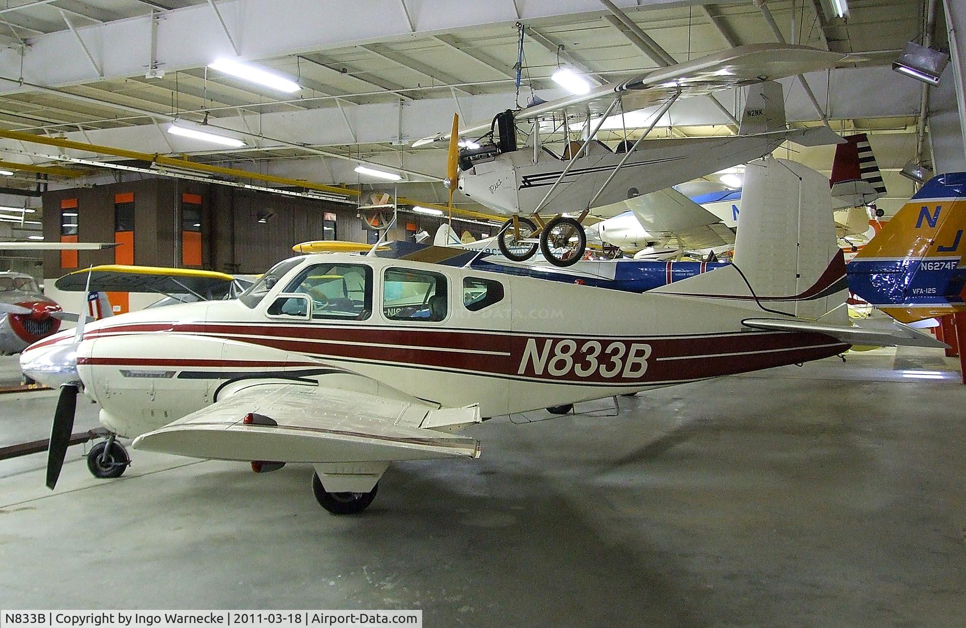 N833B, 1959 Beech 95 Travel Air C/N TD-211, Beechcraft 95 Travel Air at the Mid-America Air Museum, Liberal KS