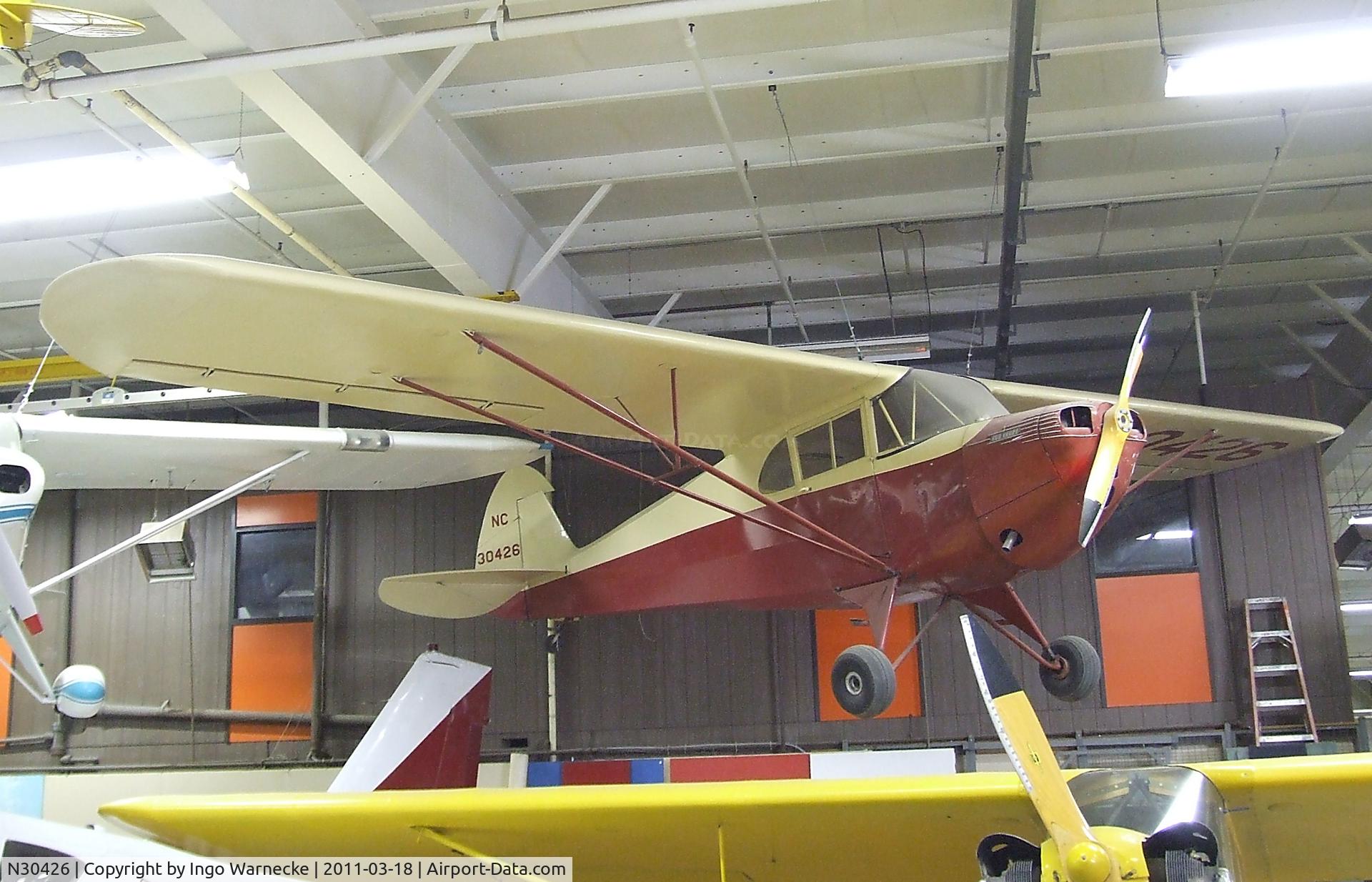 N30426, 1940 Piper J-4F C/N 4-1209, Piper J4F Cub Coupe at the Mid-America Air Museum, Liberal KS