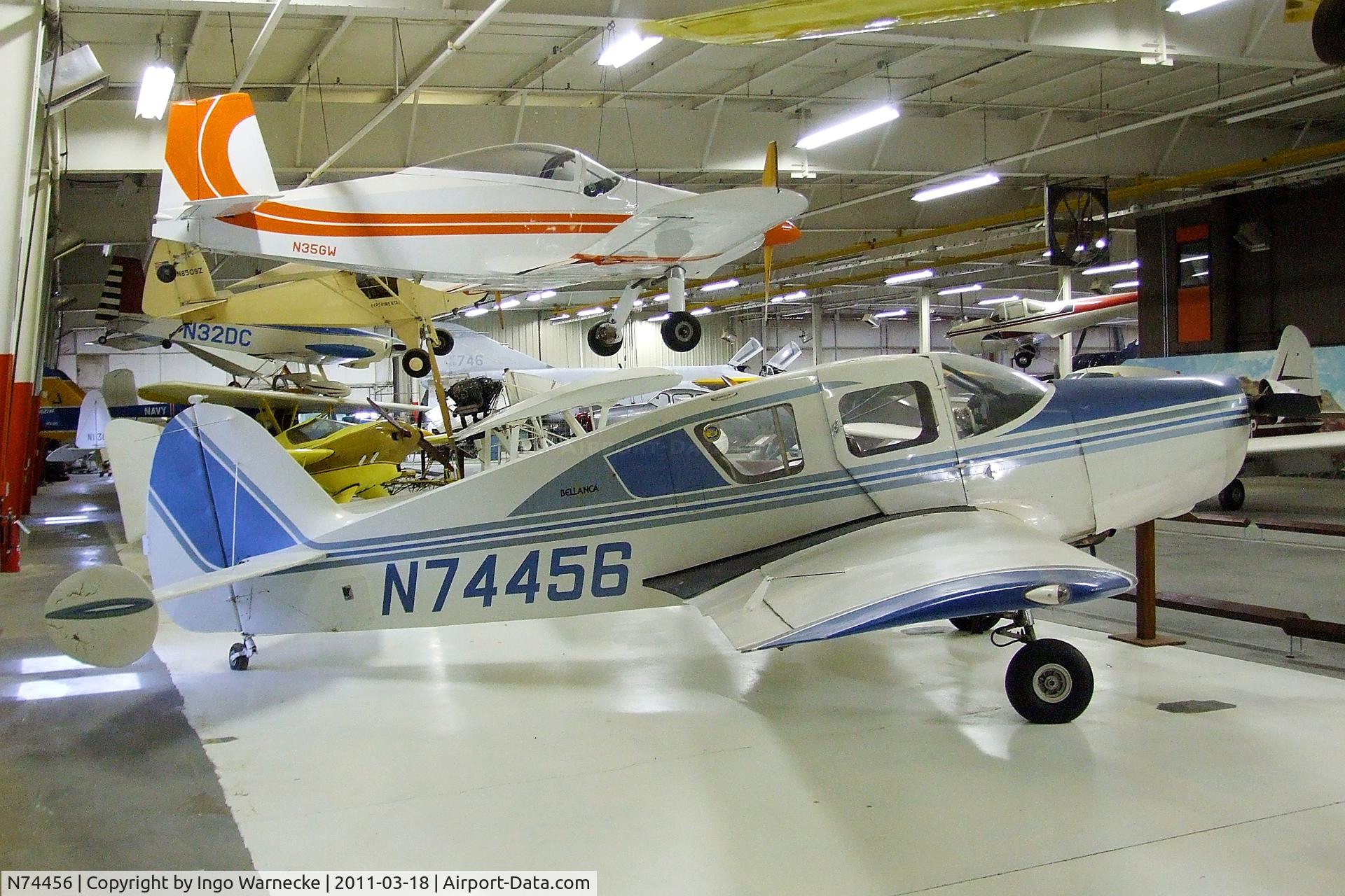 N74456, 1948 Bellanca 14-13-2 Cruisair Senior C/N 1569, Bellanca 14-13-2 Cruisair Senior at the Mid-America Air Museum, Liberal KS