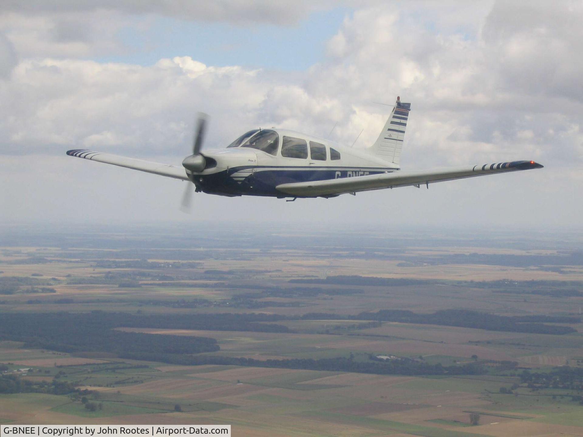 G-BNEE, 1978 Piper PA-28R-201 Cherokee Arrow III C/N 28R-7837084, G-BNEE over North French Coast