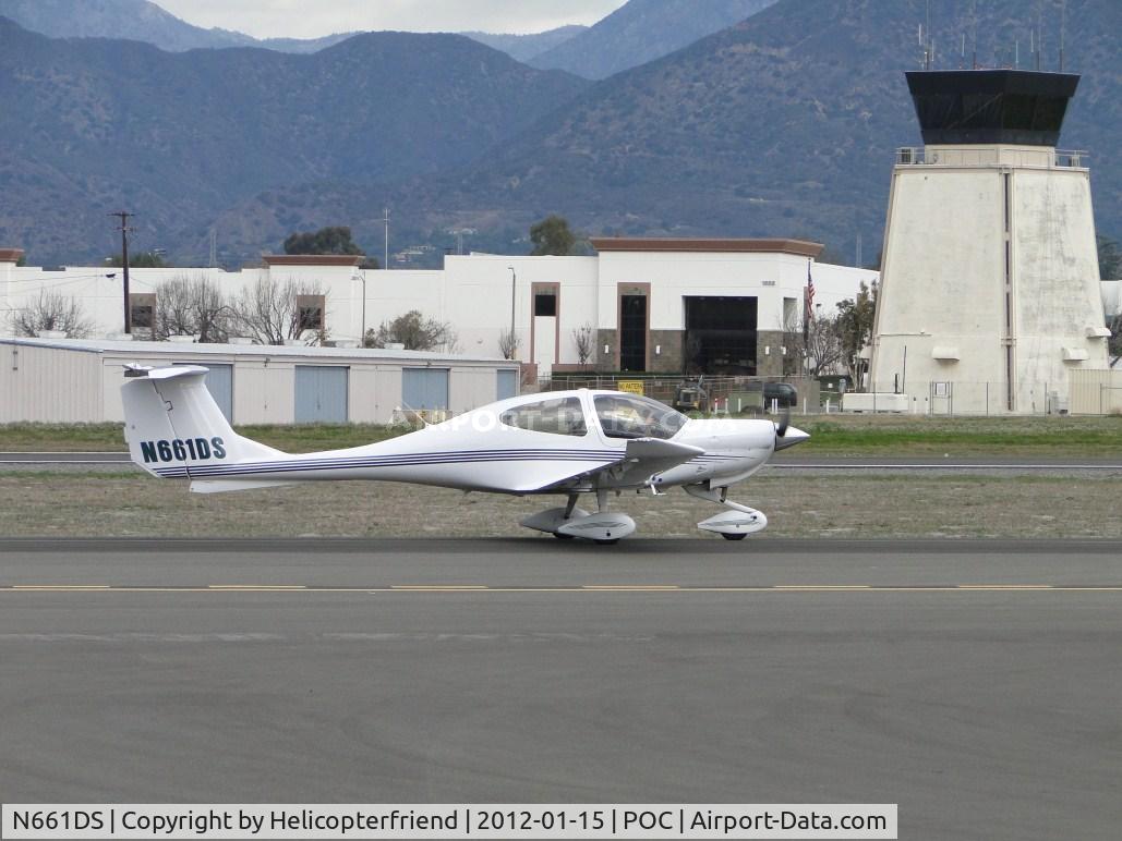 N661DS, 2005 Diamond DA-40 Diamond Star C/N 40.600, Taxiing back on taxiway Sierra, heading for runway 26L
