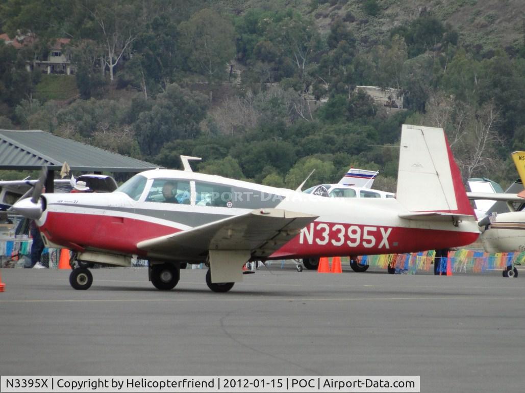 N3395X, 1966 Mooney M20C Ranger C/N 3387, Taxiing into transient parking area for static display