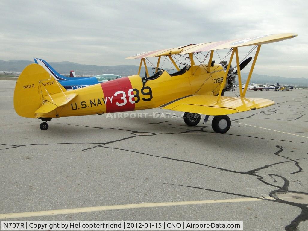 N707R, 1940 Boeing A75N1(PT17) C/N 75-544, Parked for static display southeast of the tower