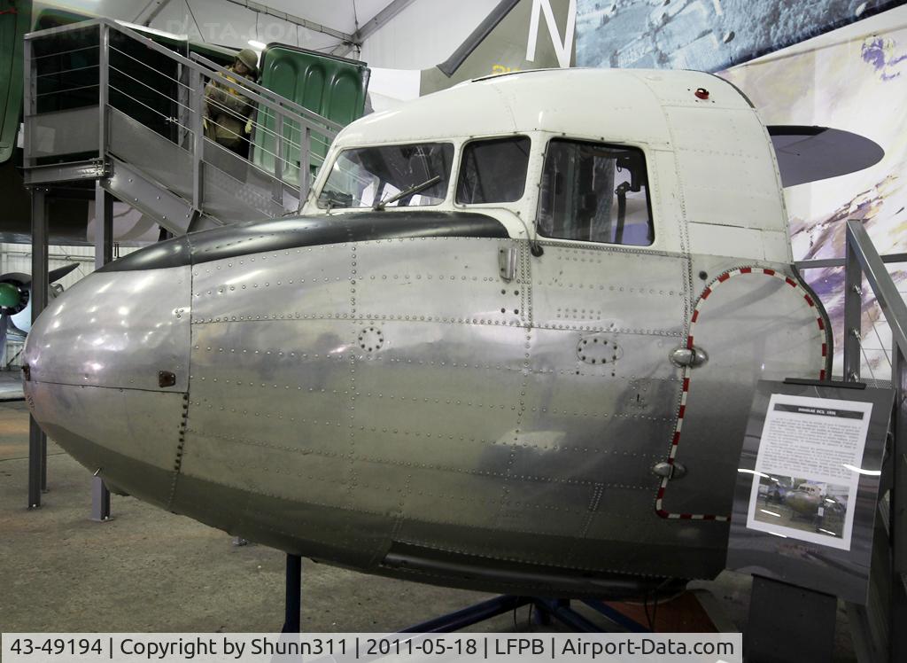 43-49194, Douglas C-47A-10-DK skytrain C/N 15010, Only nose preserved @ Le Bourget Museum...