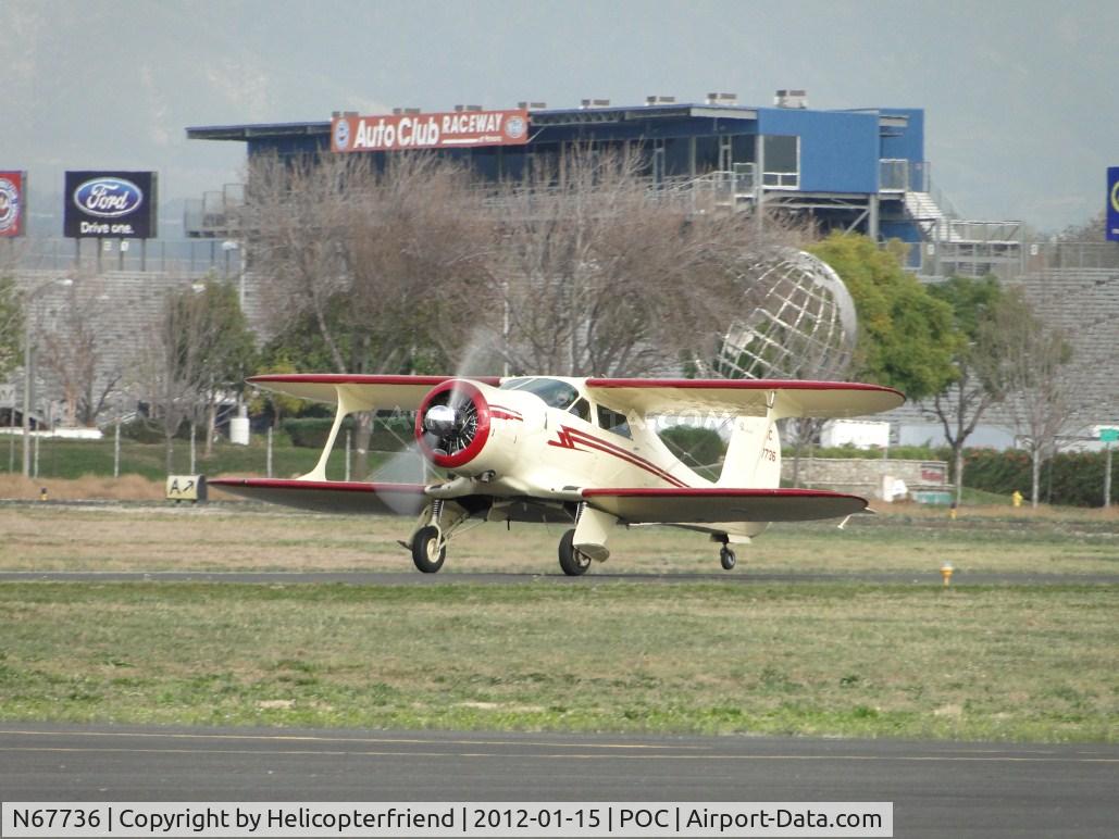 N67736, 1943 Beech D17S Staggerwing C/N 4848, Starting take off roll