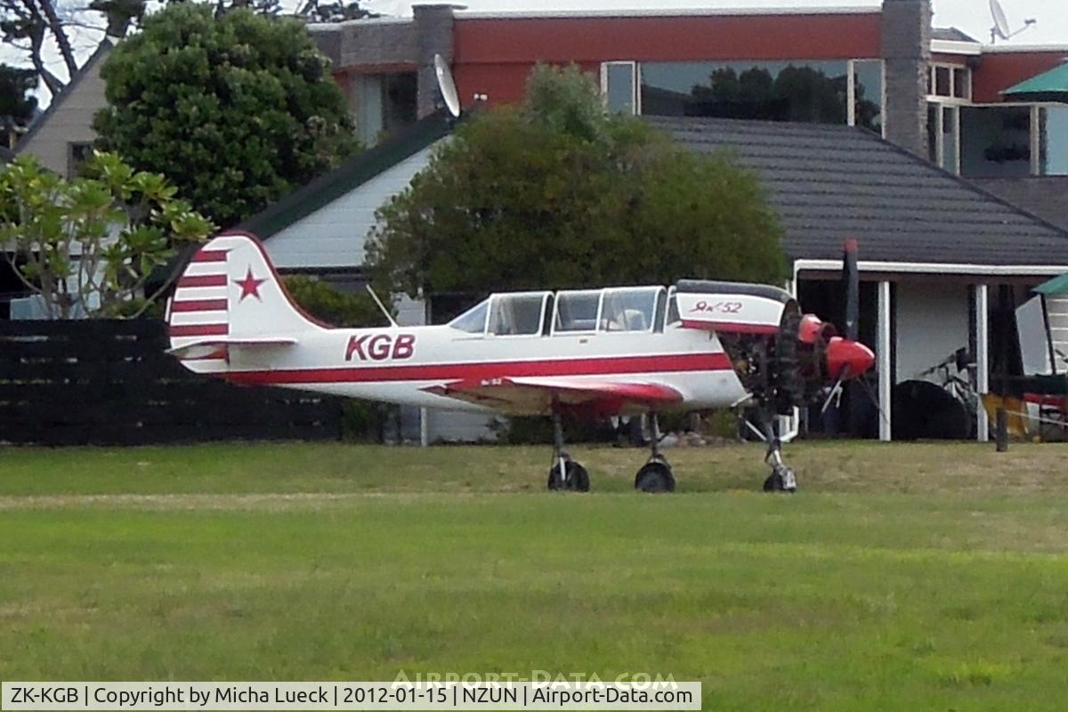 ZK-KGB, Yakovlev Yak-52 C/N 866909, At Pauanui