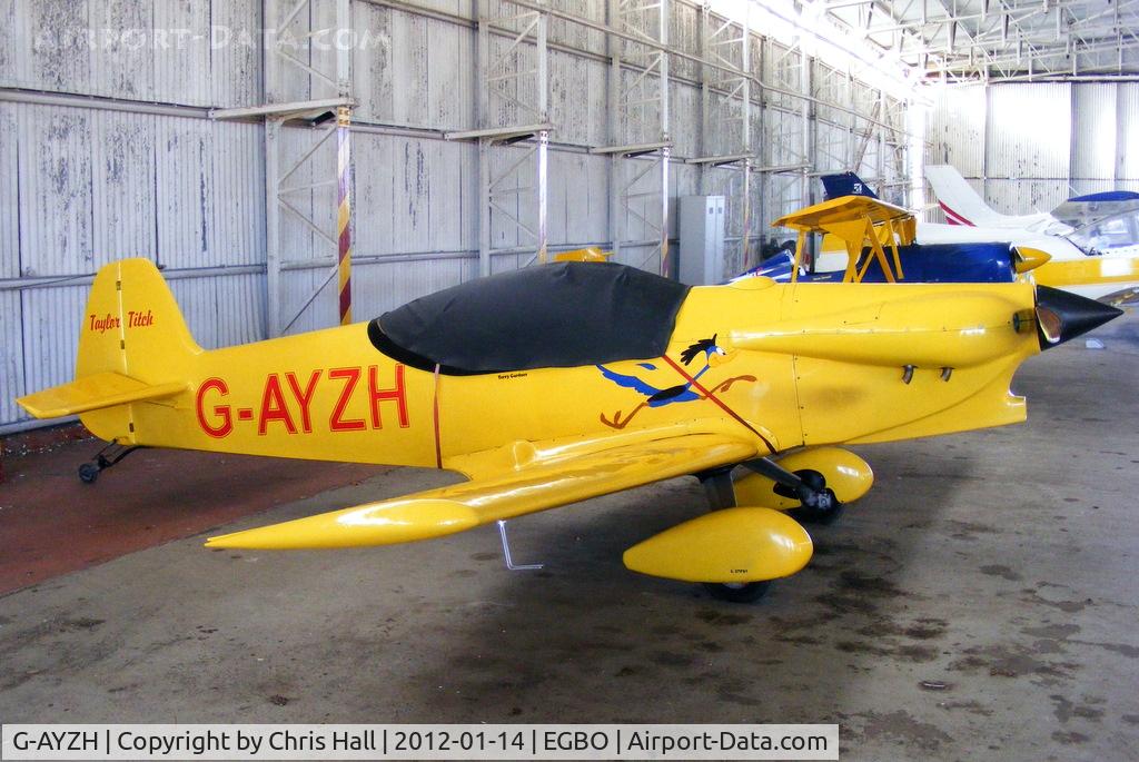 G-AYZH, 2007 Taylor JT-2 Titch C/N PFA 060-1316, at the Icicle 2012 fly in