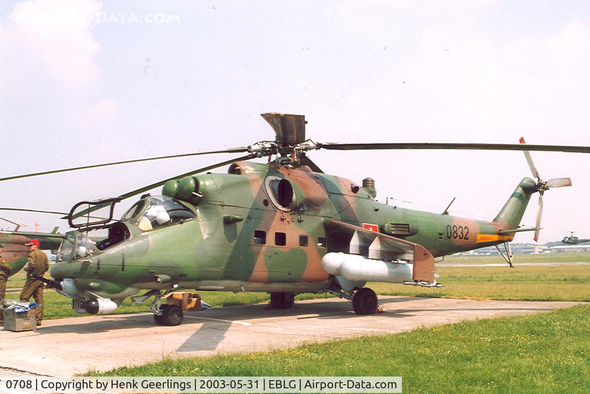 0708, Mil Mi-24V Hind E C/N 730708, Slovak AF at Bierset AB Heli Meet