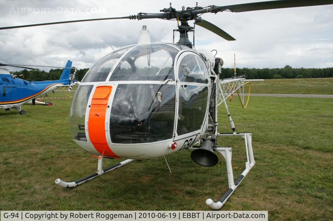 G-94, 1969 Sud Aviation SA-318C Alouette II C/N 2102, 100 YEARS EBBT. Preserved Melsbroek.