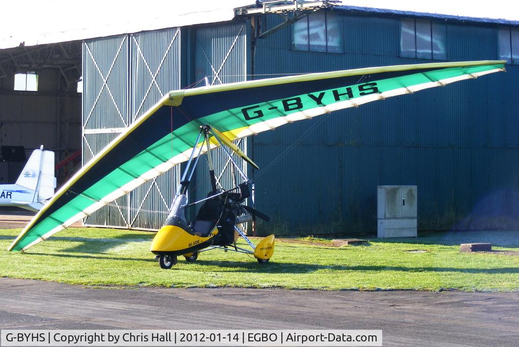 G-BYHS, 1999 Mainair Blade 912 C/N 1187-0299-7-W990, at the Icicle 2012 fly in