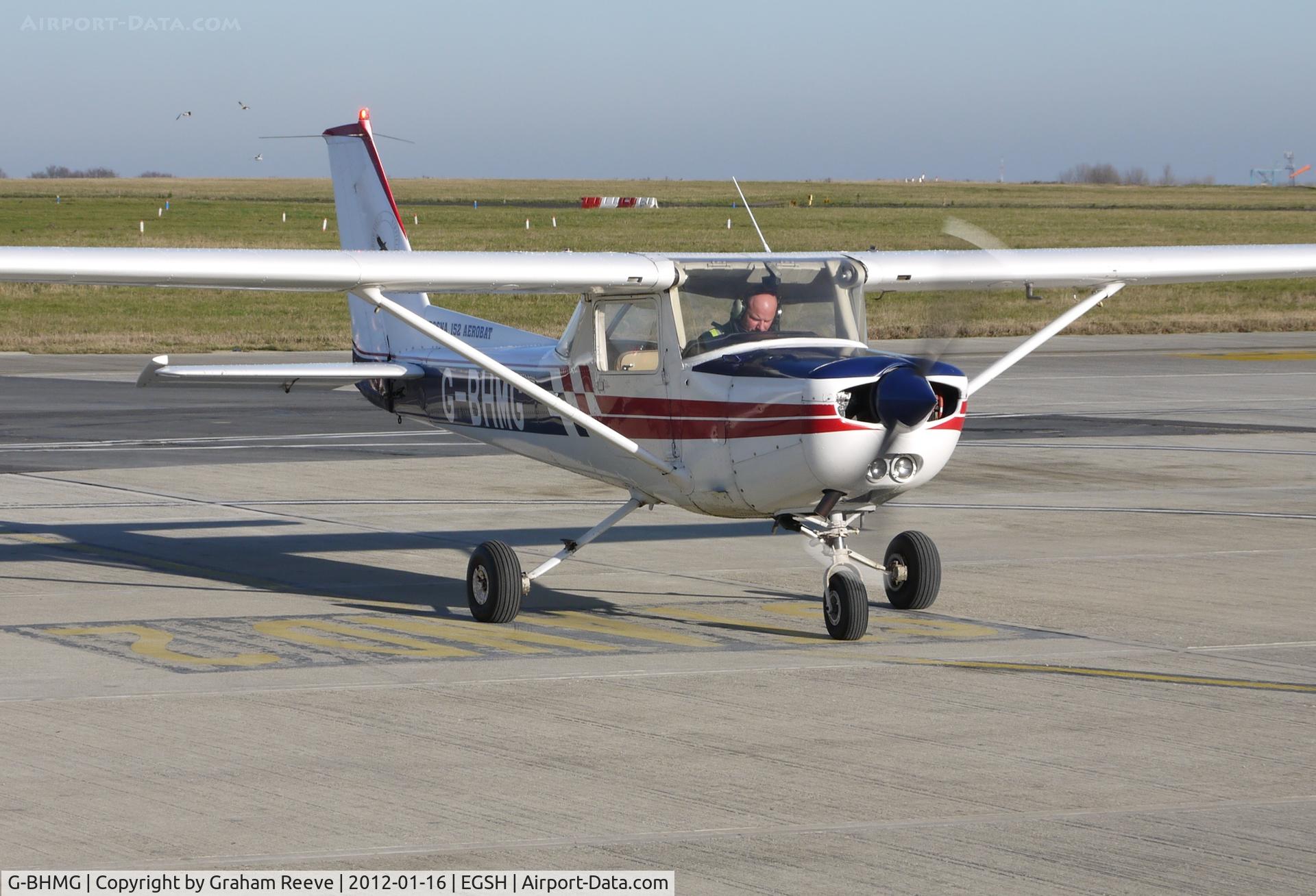 G-BHMG, 1980 Reims FA152 Aerobat C/N 0368, About to depart.
