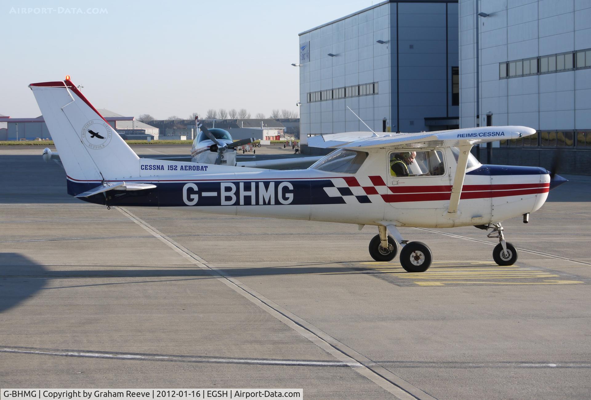 G-BHMG, 1980 Reims FA152 Aerobat C/N 0368, About to depart.