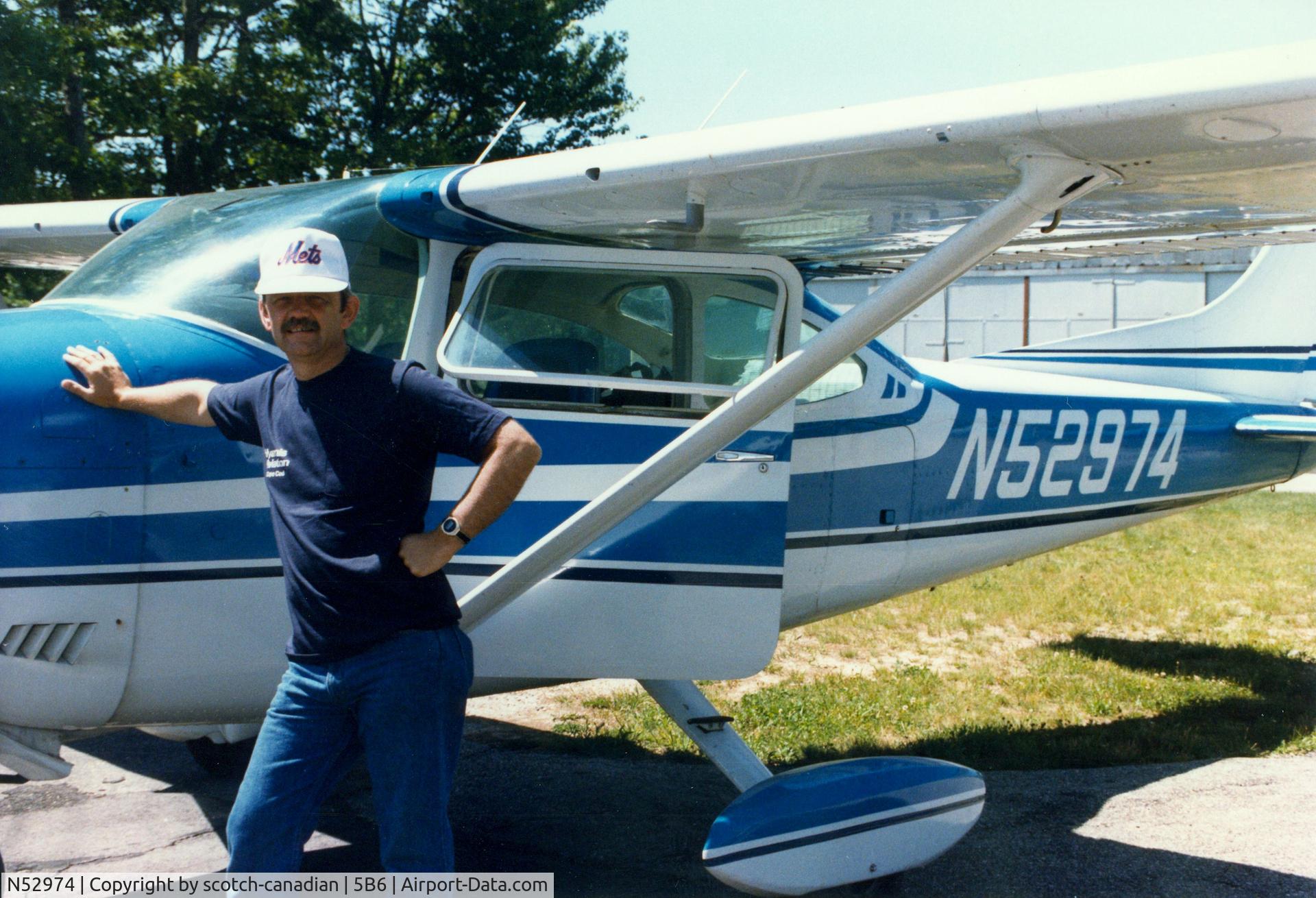 N52974, 1974 Cessna 182P Skylane C/N 18262981, Cessna 182P, N52974 at Falmouth Airport, Falmouth, MA - July 1986