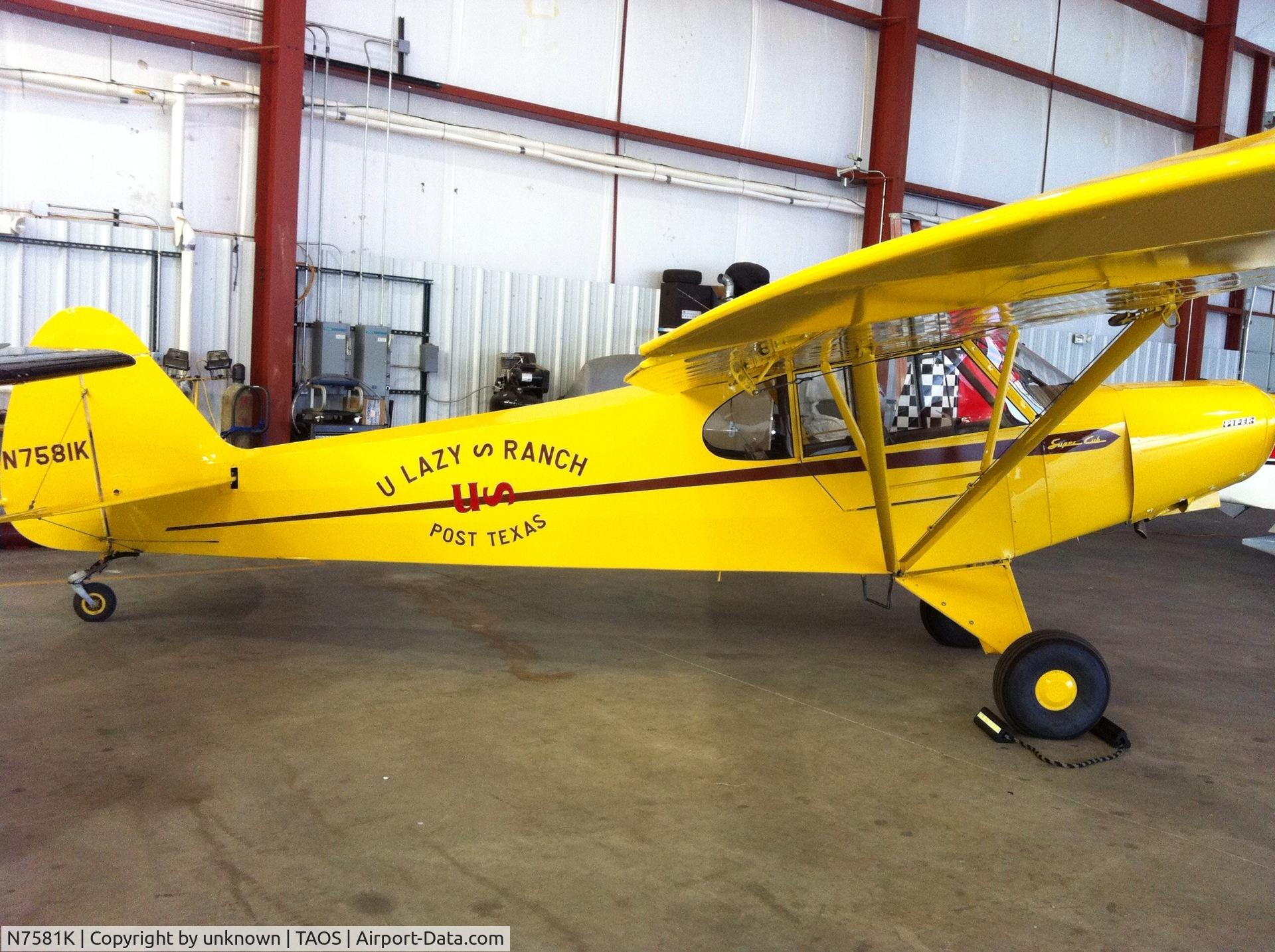 N7581K, 1950 Piper PA-18-105 Super Cub C/N 18-298, 1950 Piper U Lazy S ranch