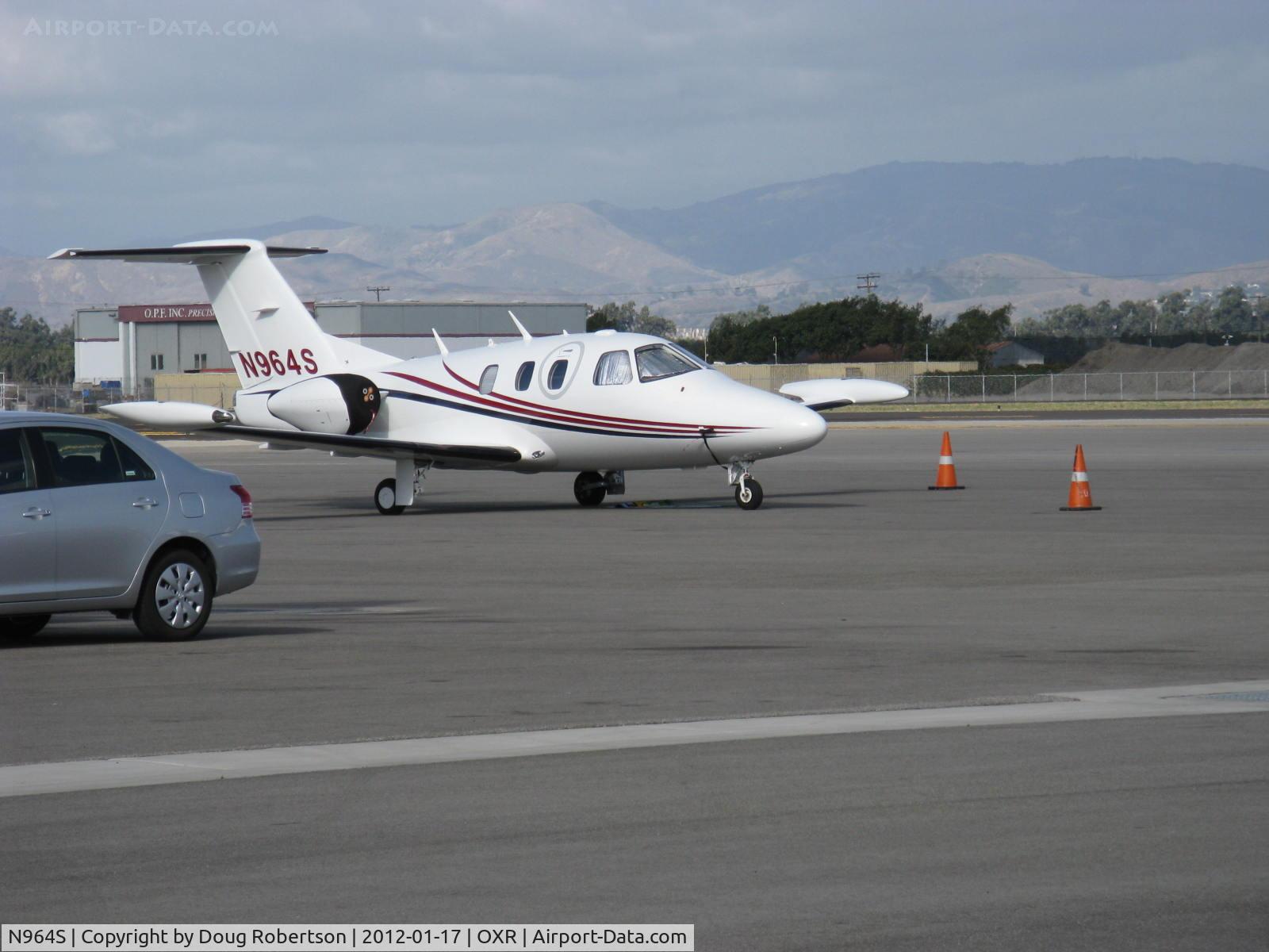 N964S, 2008 Eclipse Aviation Corp EA500 C/N 000132, 2008 Eclipse EA500 VLJ, two P&W(C)PW610F-A Turbofans 900 lb st each.